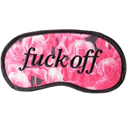 'Fuck Off' Floral Eye Mask