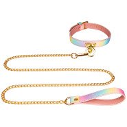 Bondara Luxe Sugar Rush Rainbow Glitter Collar & Leash