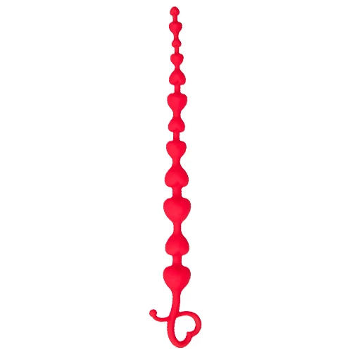Heartbead Silicone Anal Beads - 13.5 Inch