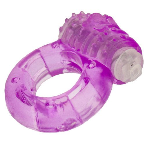 Bold Basics Purple Vibrating Cock Ring