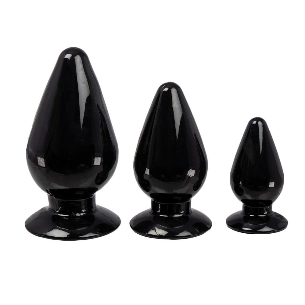 Backdoor Explorer 3 Piece Black Butt Plug Size Training Kit