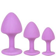 Bondara Mushroom Purple 3 Piece Butt Plug Set