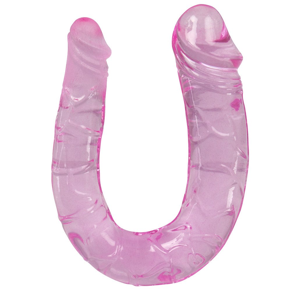 Bondara Crystal Clear Pink Double Ended Dildo - 11.5 Inch