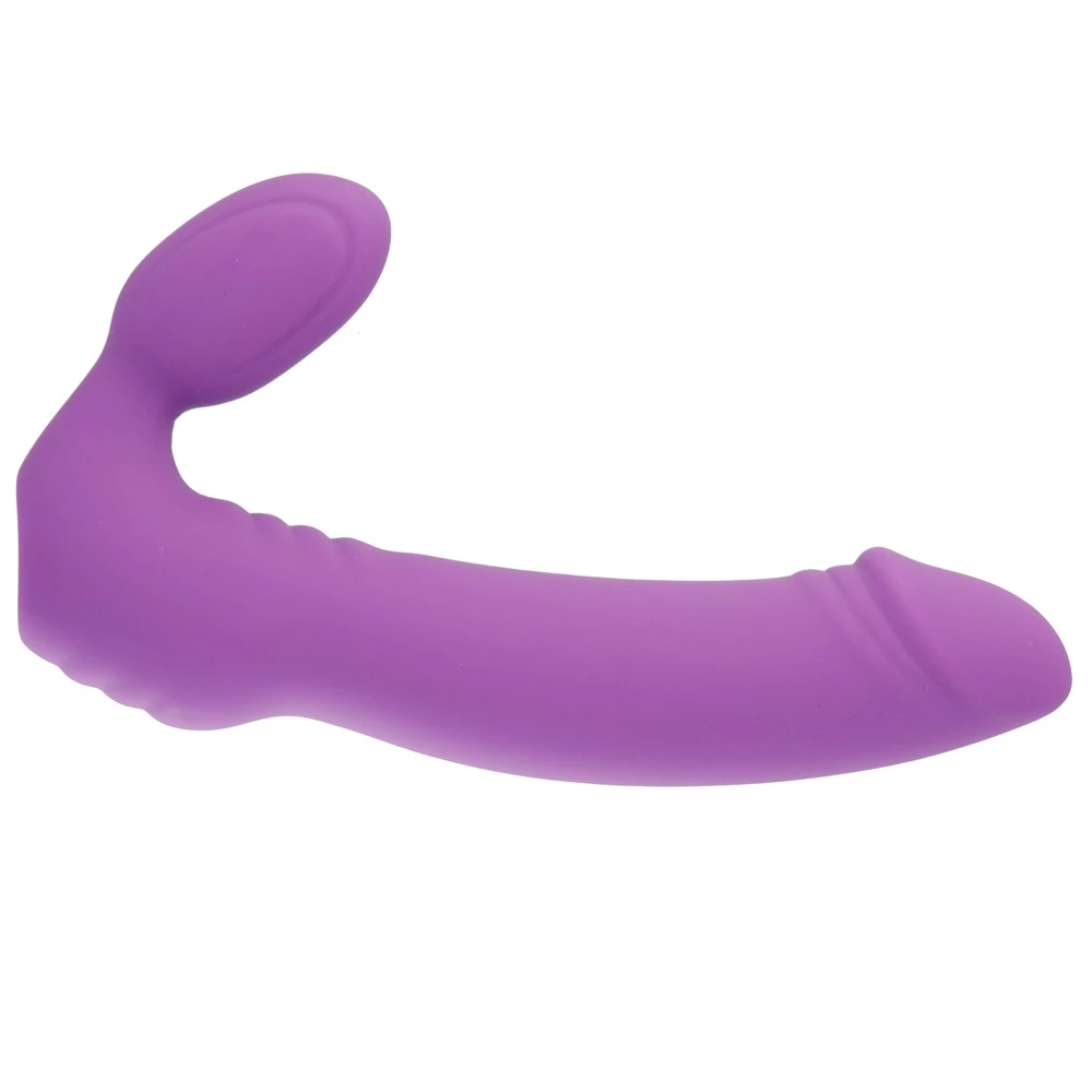 Grip & Give Purple Silicone Strapless Strap-On Dildo – 7.5 Inch