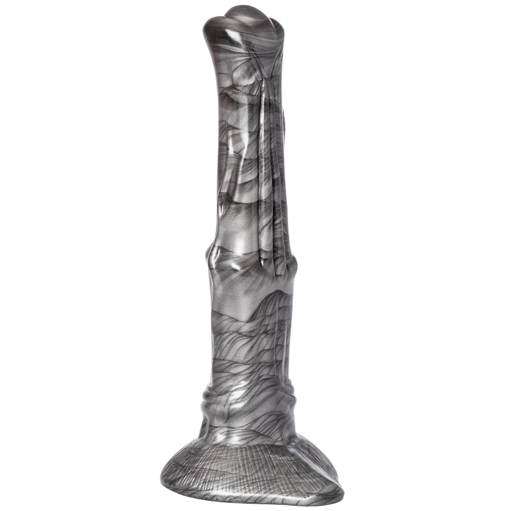 The Centaur Monster Silver Horse Dildo - 10 Inch