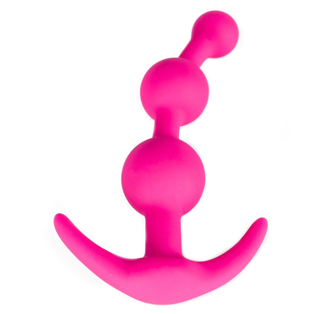 Bondara Pink Silicone Anchor Anal Beads - 5 Inch