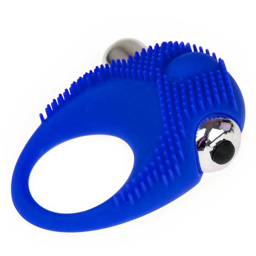 Ace Blue Silicone Vibrating Cock Ring