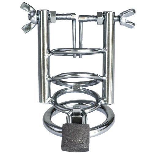 Torment Stainless Steel Urethral Spreader Chastity Cage