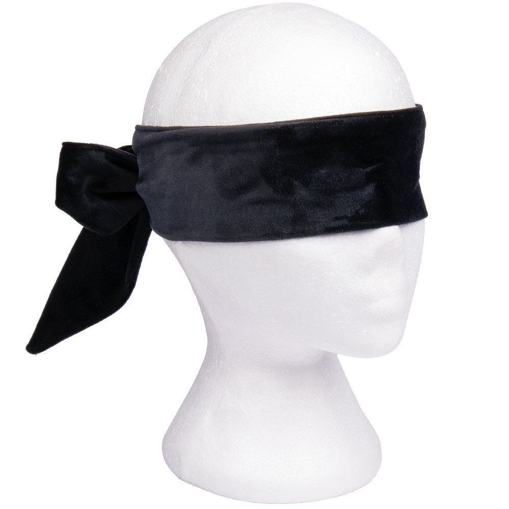 Bondara Curtain Call Black Velvet Blindfold