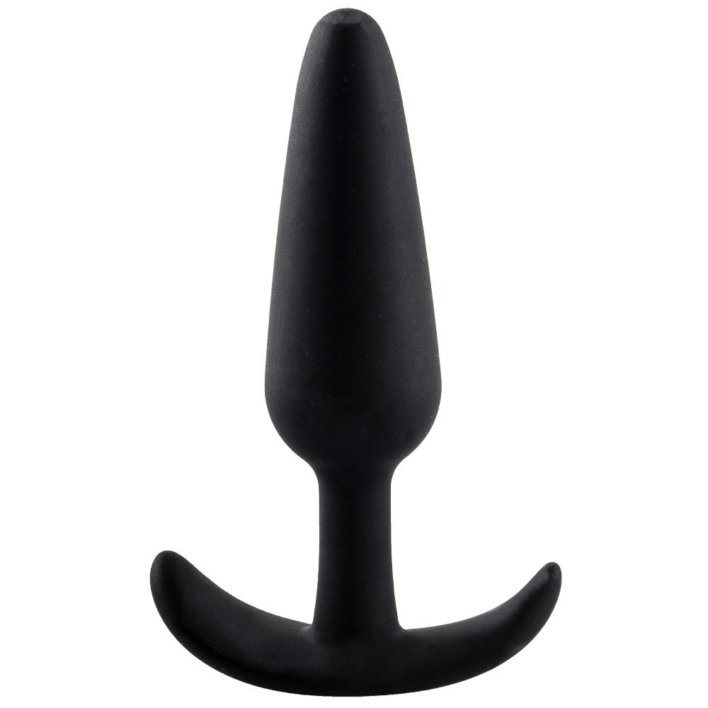 Bondara Black Silicone Slim Anchor Butt Plug - 3, 3.5 or 4.5 Inch