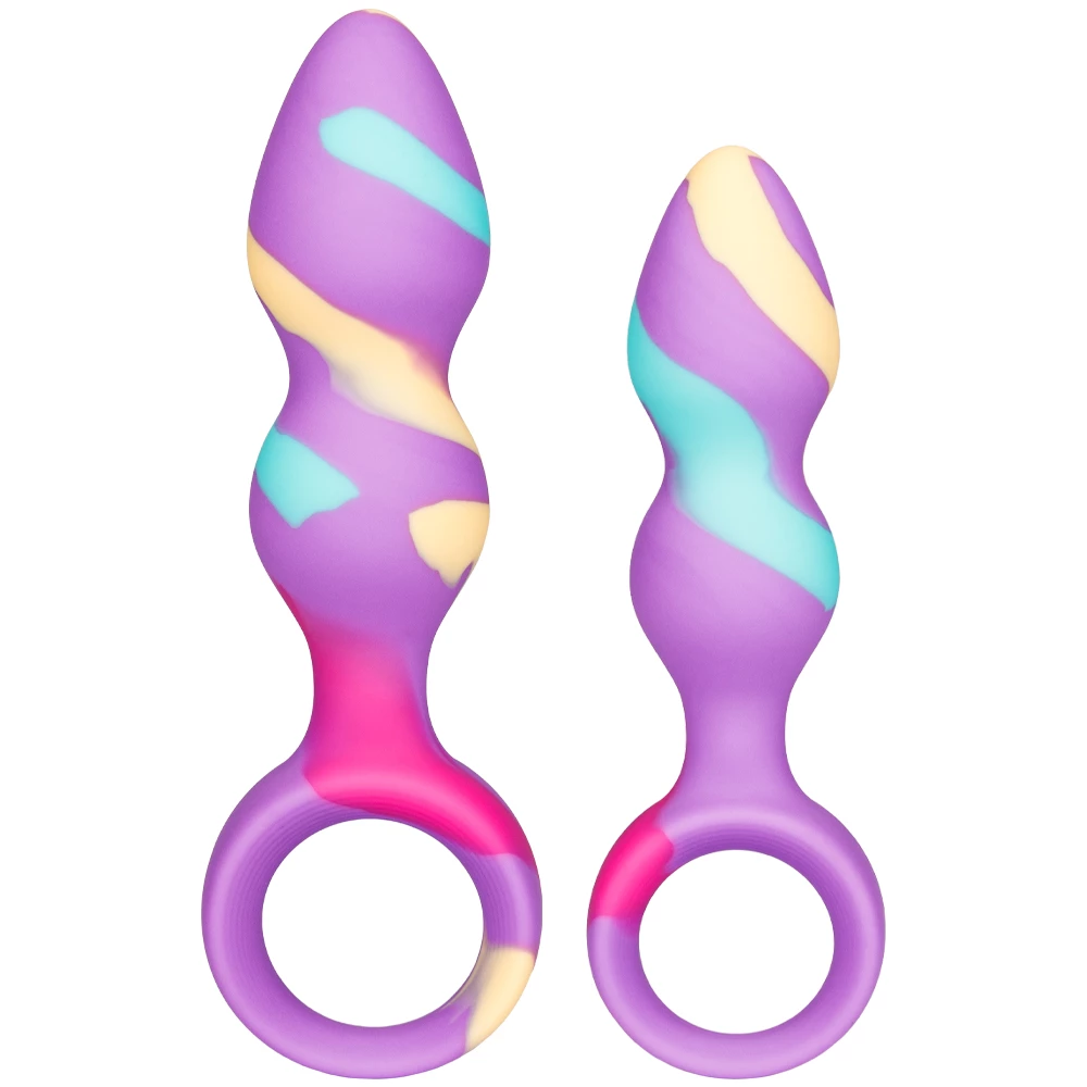 Arsercise Marble Silicone Butt Plug - 3.5 or 4.2 Inch