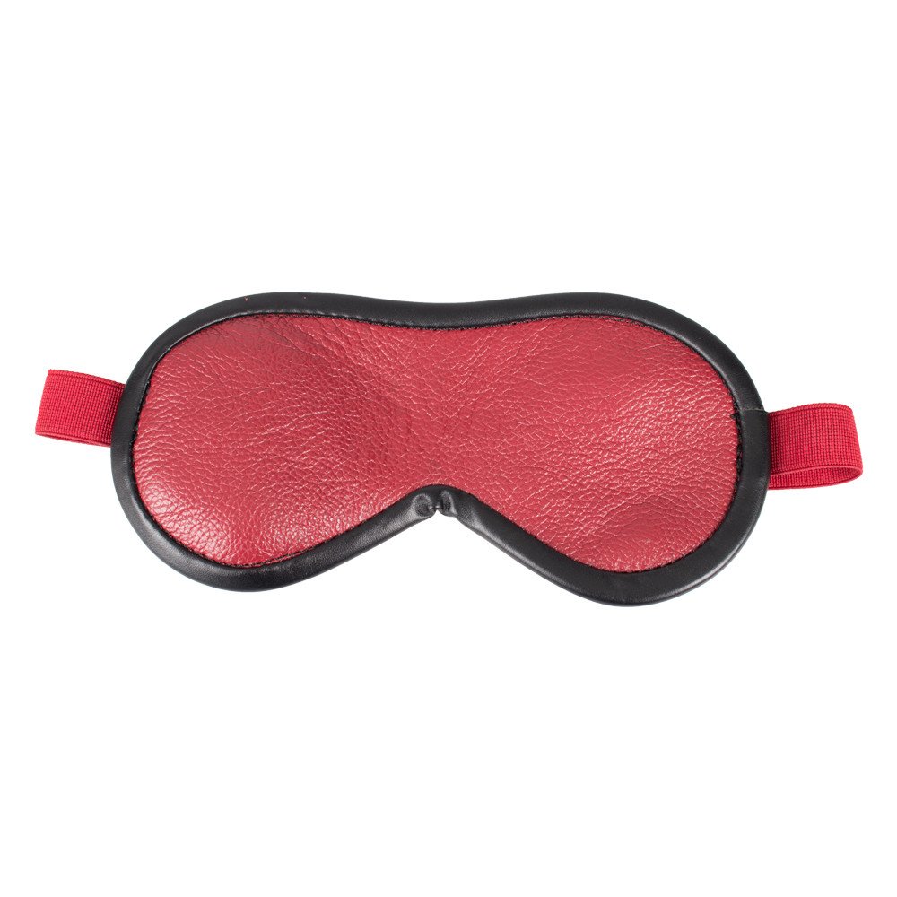 Bondara Confined Red Leather Blindfold