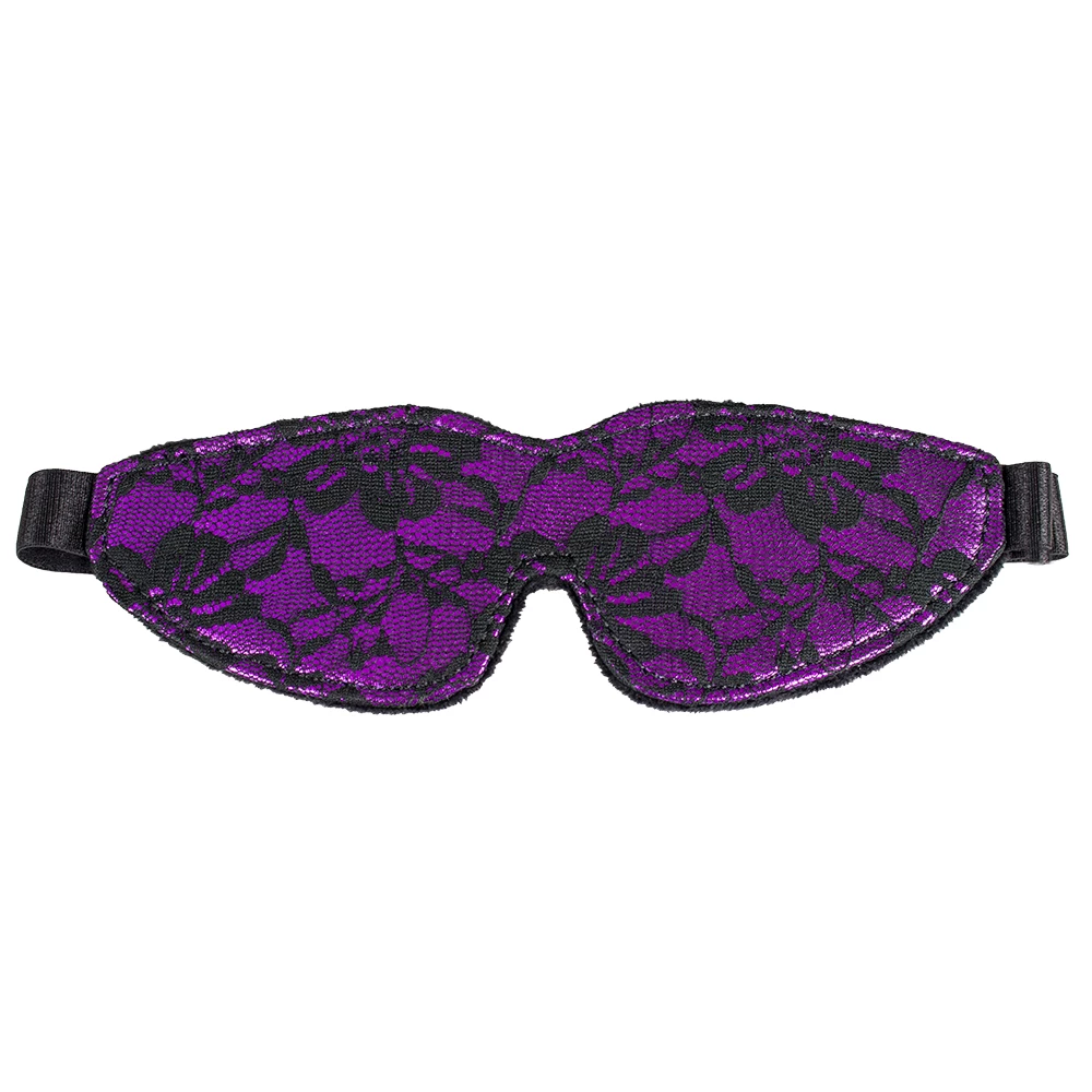 Lavender Labyrinth: Soft Purple Lace Blindfold