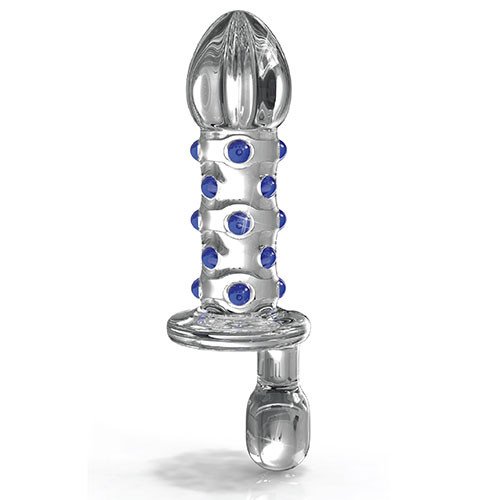 Icicles No. 80 Glass Beaded Butt Plug with Handle - 7.1 Inch