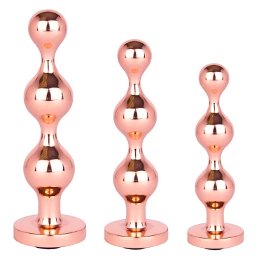 Bejewelled Rose Gold Steel Beaded Butt Plug - SMALL – Bejewelled Butt Plugs
