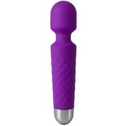 Bondara Purple Silicone 20 Function Rechargeable Wand Vibrator