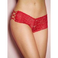 Bondara Belle Plus Size Red Strappy Side Panty