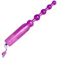 Bondara Purple Glitter Vibrating Anal Beads