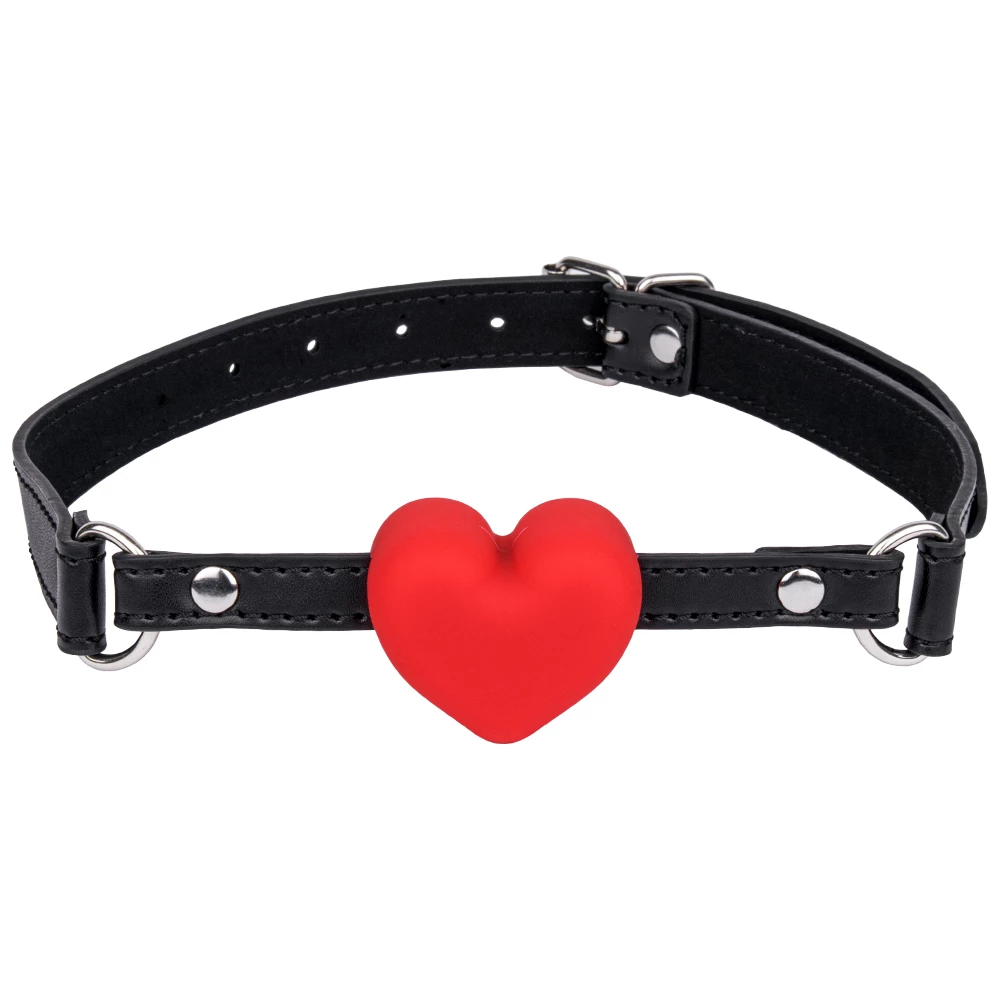 Red Silicone Heart Shaped Gag