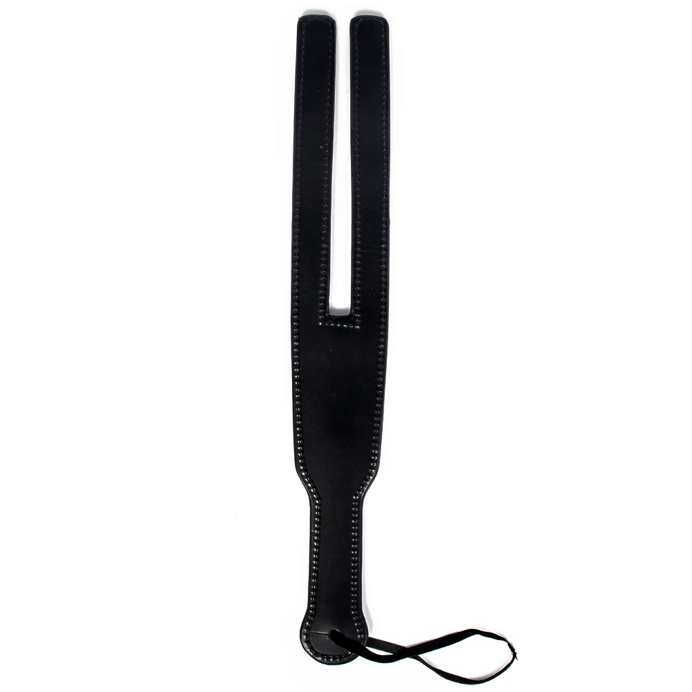 The Twin Sting Black Tawse Paddle - 17 Inch