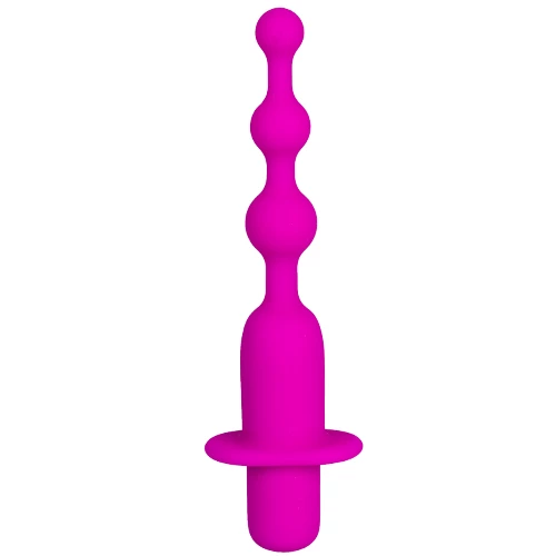 Rosé Ripple 10-Speed Silicone Vibrating Anal Beads - 5.25 Inch