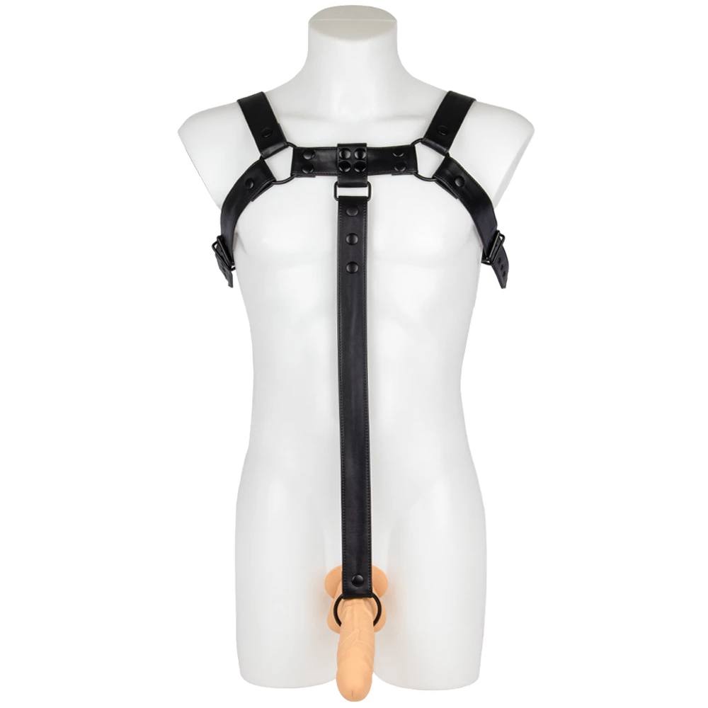 Titan Black Men's Chest X-Harness & Cock Ring