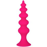 Bondara Pink Silicone Ripple Suction Butt Plug - 4.5 Inch