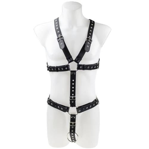 Bridled Mens Cock Ring Bondage Harness