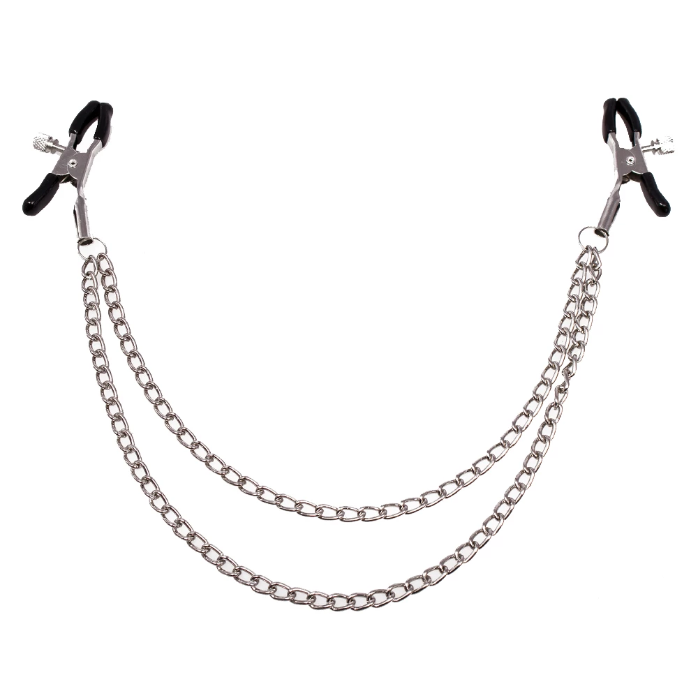 In A Pinch Stainless Steel Chain Nipple Clamps