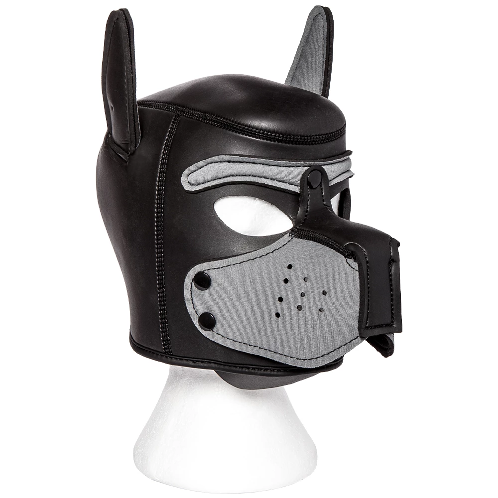 Lap Dog Black & Grey Neoprene Puppy Hood