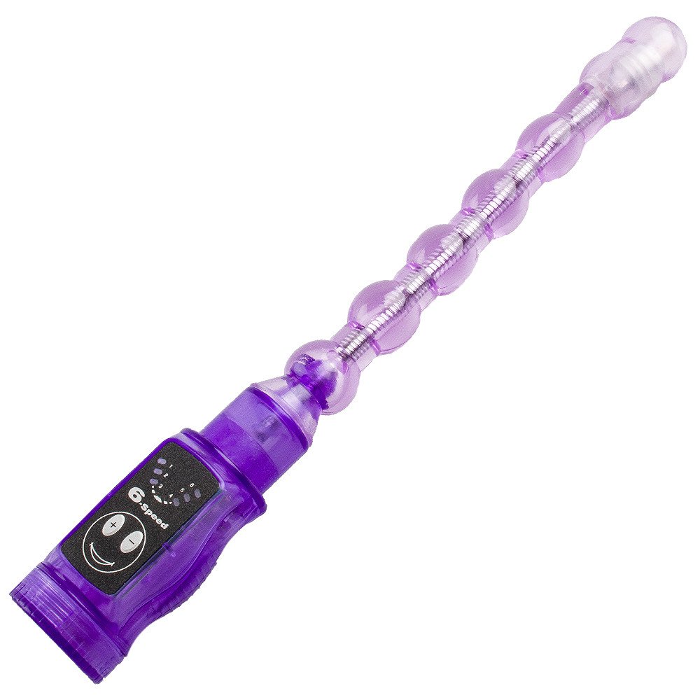 Bondara Purple Bendy Vibrating Anal Beads