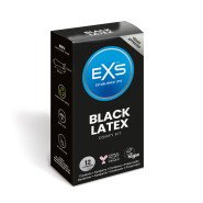 EXS Black Latex Condoms - 12 Pack
