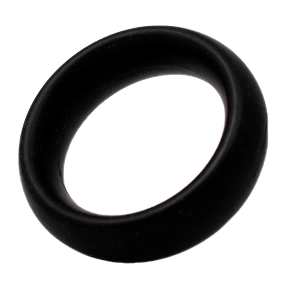 Stamina Luxe Black Silicone Cock Ring - 40, 45 & 50mm