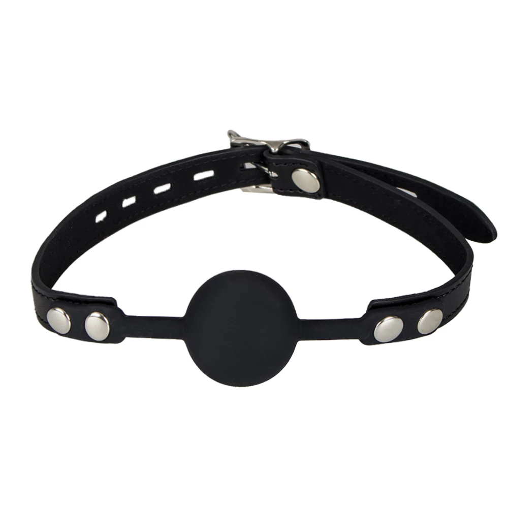 Mute Lock Black Silicone Ball Gag & Padlock