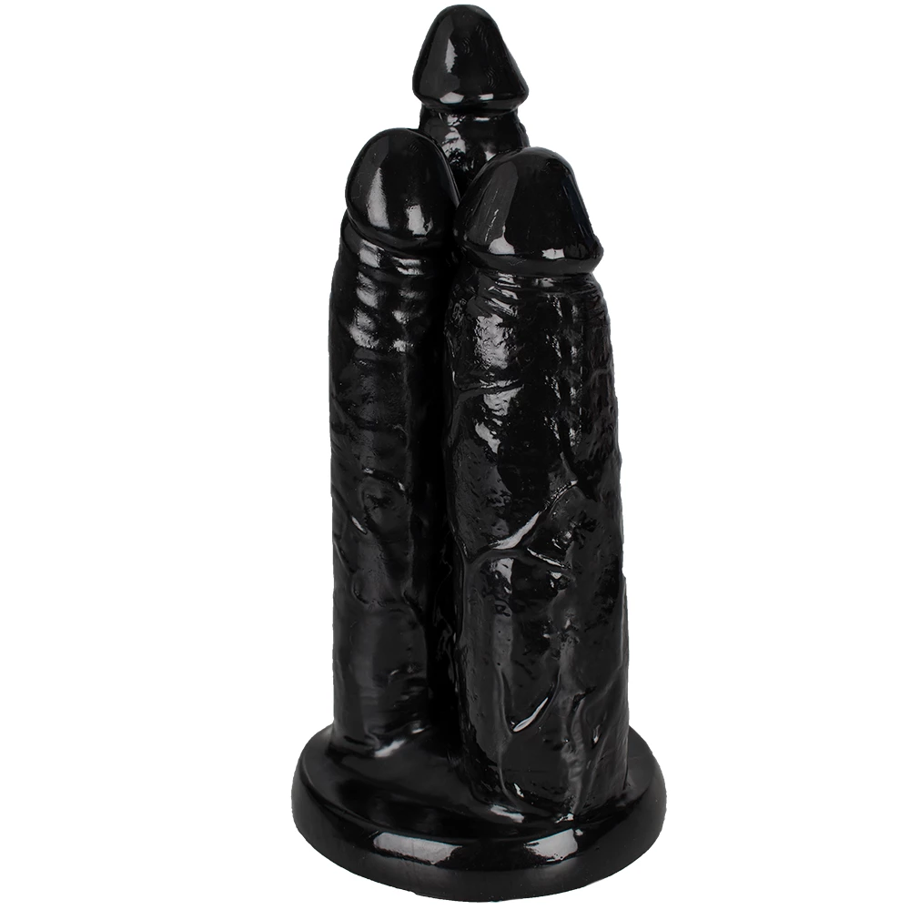 The Any Hole's a Goal Monster Triple Dildo - 7.5 Inch
