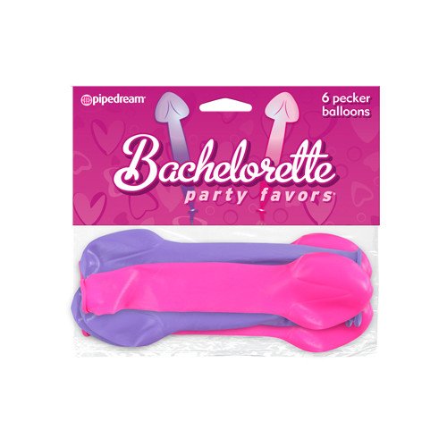 Bachelorette Party Pecker Shaped Balloons - 6 Pack