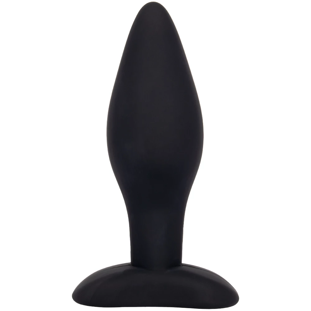 Wish You Were Rear Black Silicone Butt Plug - 3.5 Inch