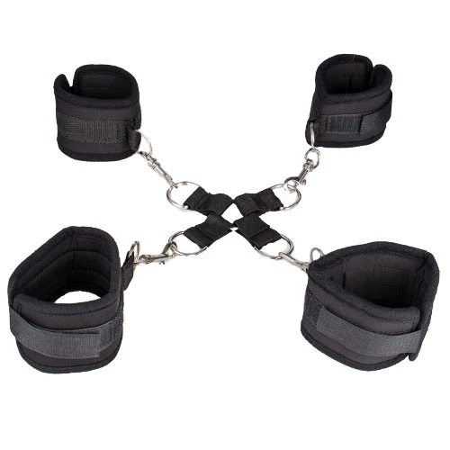 Velvet Vice Black Soft Hogtie Restraint & Cuffs