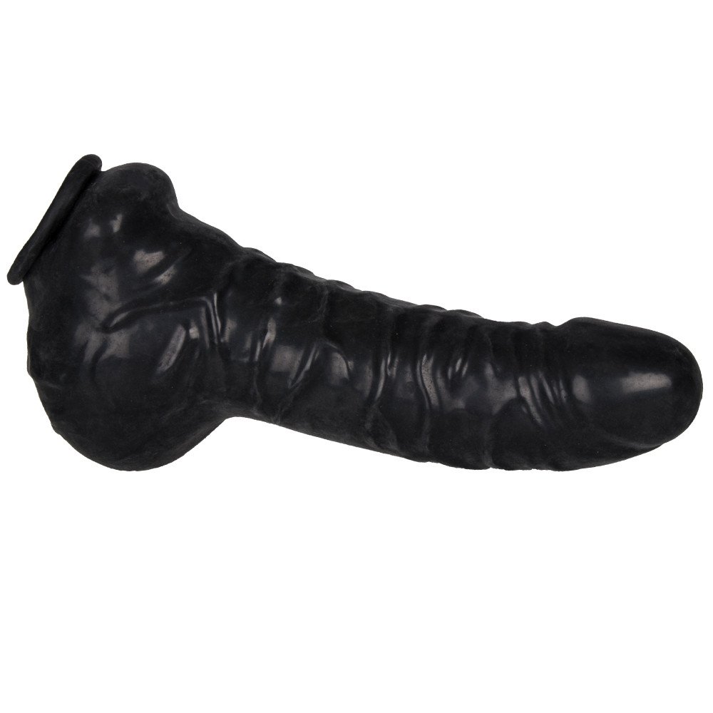 Bondara Latex Black Cock Sleeve - 7 inch