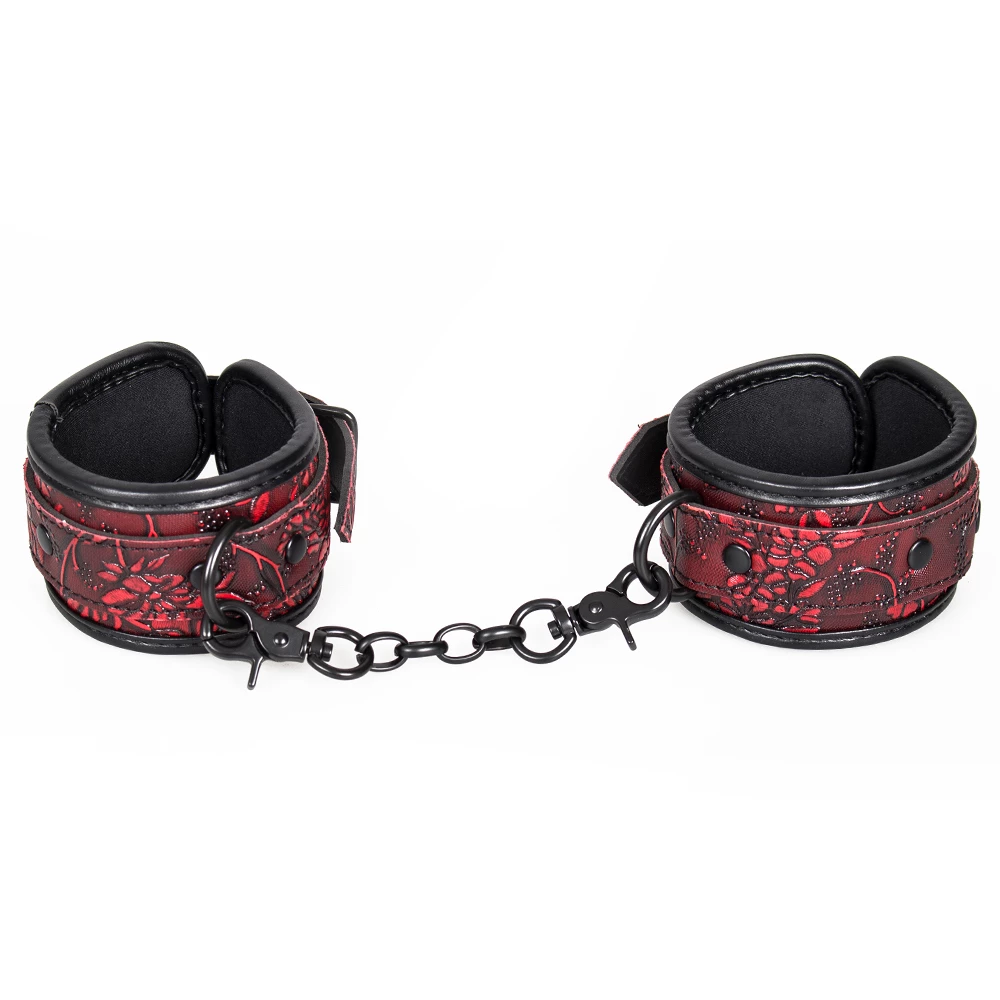 Sriracha Red Faux Leather Handcuffs