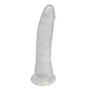 Bondara Crystal Clear Jelly Suction Cup Dildo - 8 Inch