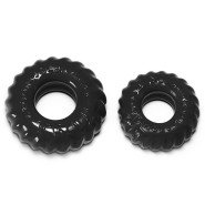 Oxballs Truckt Black Set of Two Cock Rings - 16mm to 20mm