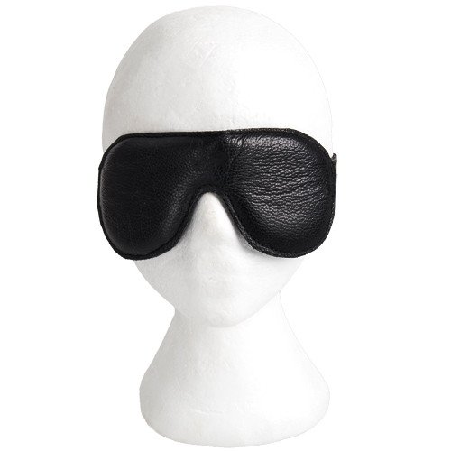 Bondara Luxe Black Soft Leather Padded Blindfold