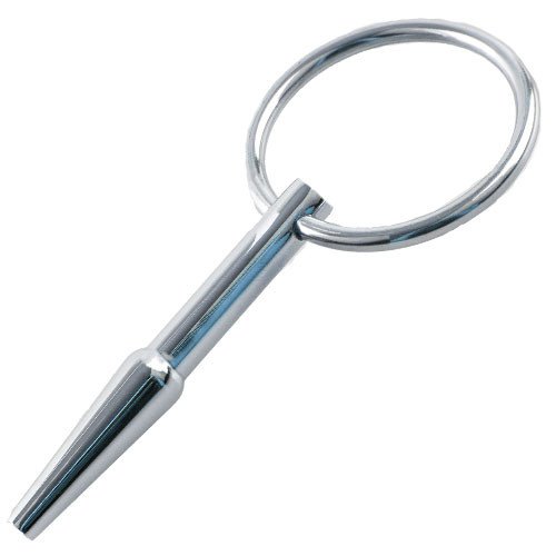 Torment Stainless Steel Through-Hole Penis Plug - 6cm