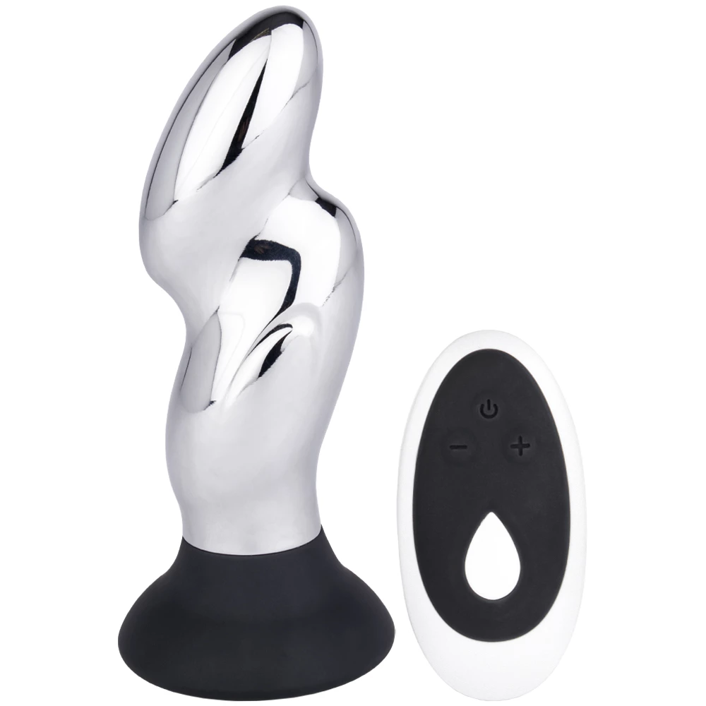 Bum Hummer Remote Control 10-Speed Stainless Steel Butt Plug - 5.5 Inch
