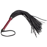 Bondara Luxe Red Nubuck Leather Flogger - 21 Inch