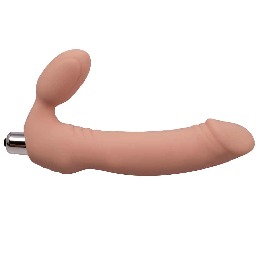 Natural Lovin' 10-Speed Vibrating Strapless Strap-On Dildo - 7.5 Inch