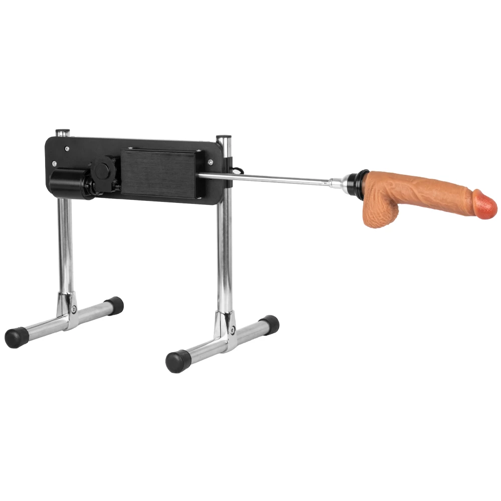 Hit Man Black Sex Machine with Realistic Dildo - 8 Inch