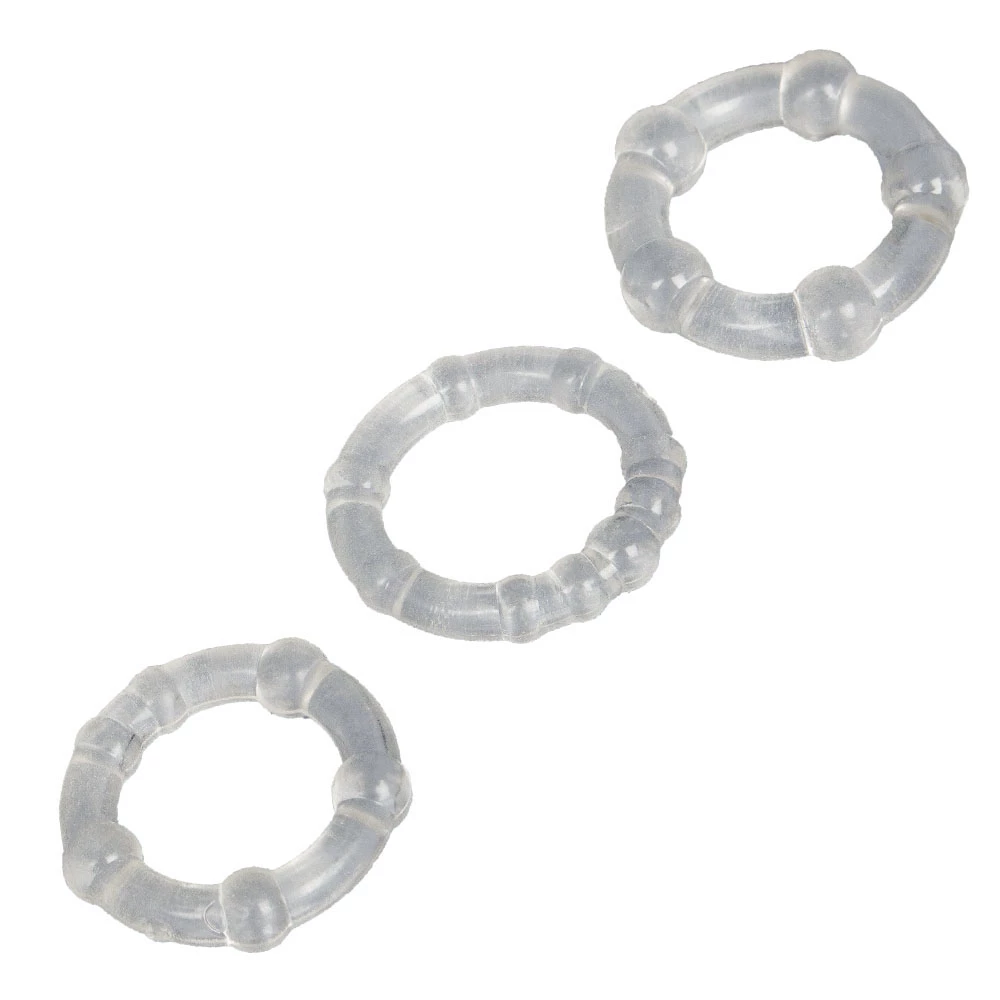 Clarity Set of Three Clear Jelly Cock Rings