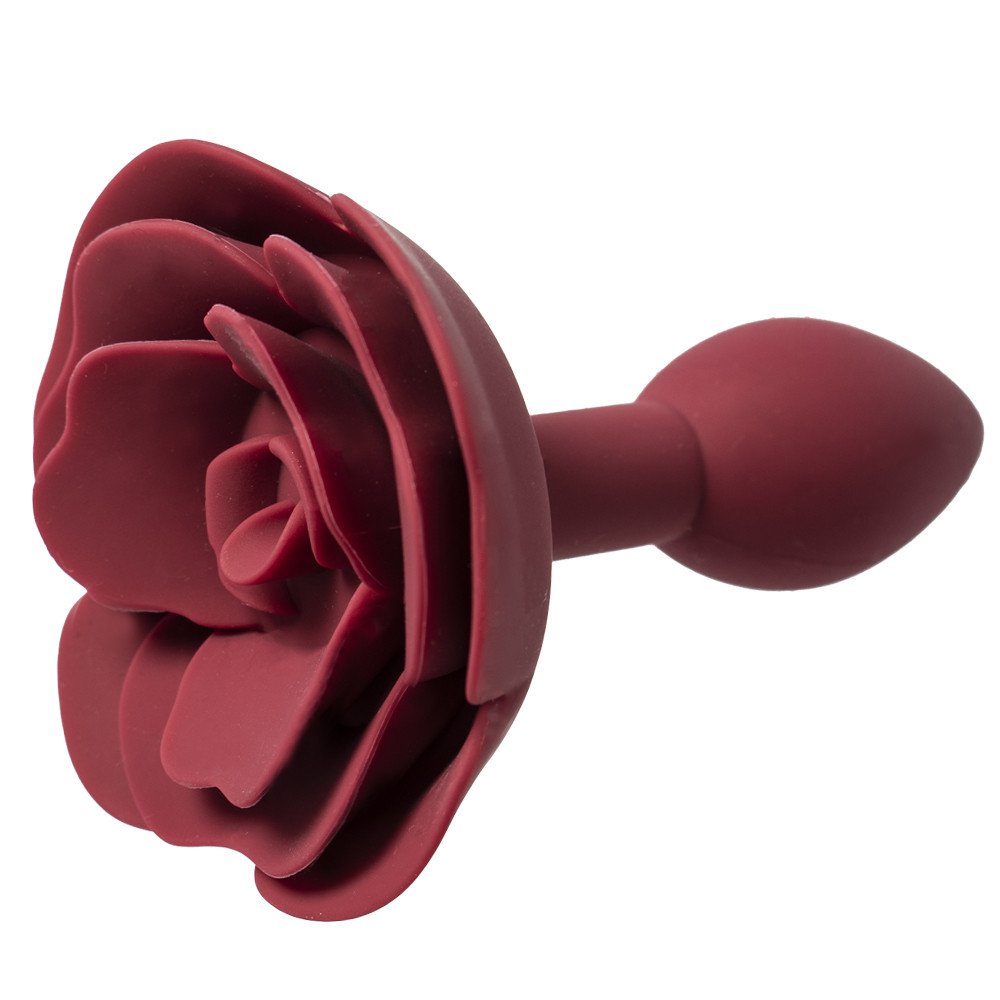 Bondara Bloomin' Booty Red Silicone Rose Butt Plug - 4.3 Inch